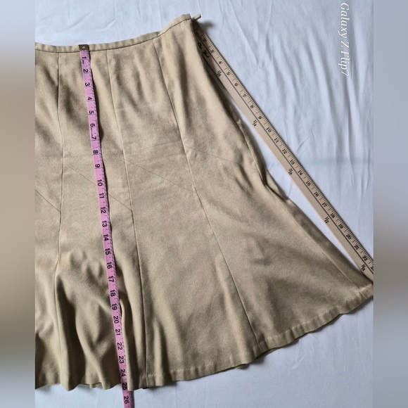 VTG Talbots Camel Wool Skirt Suit Set | 2-Piece Blazer & Midi Skirt | Size 14P - Picture 5 of 11